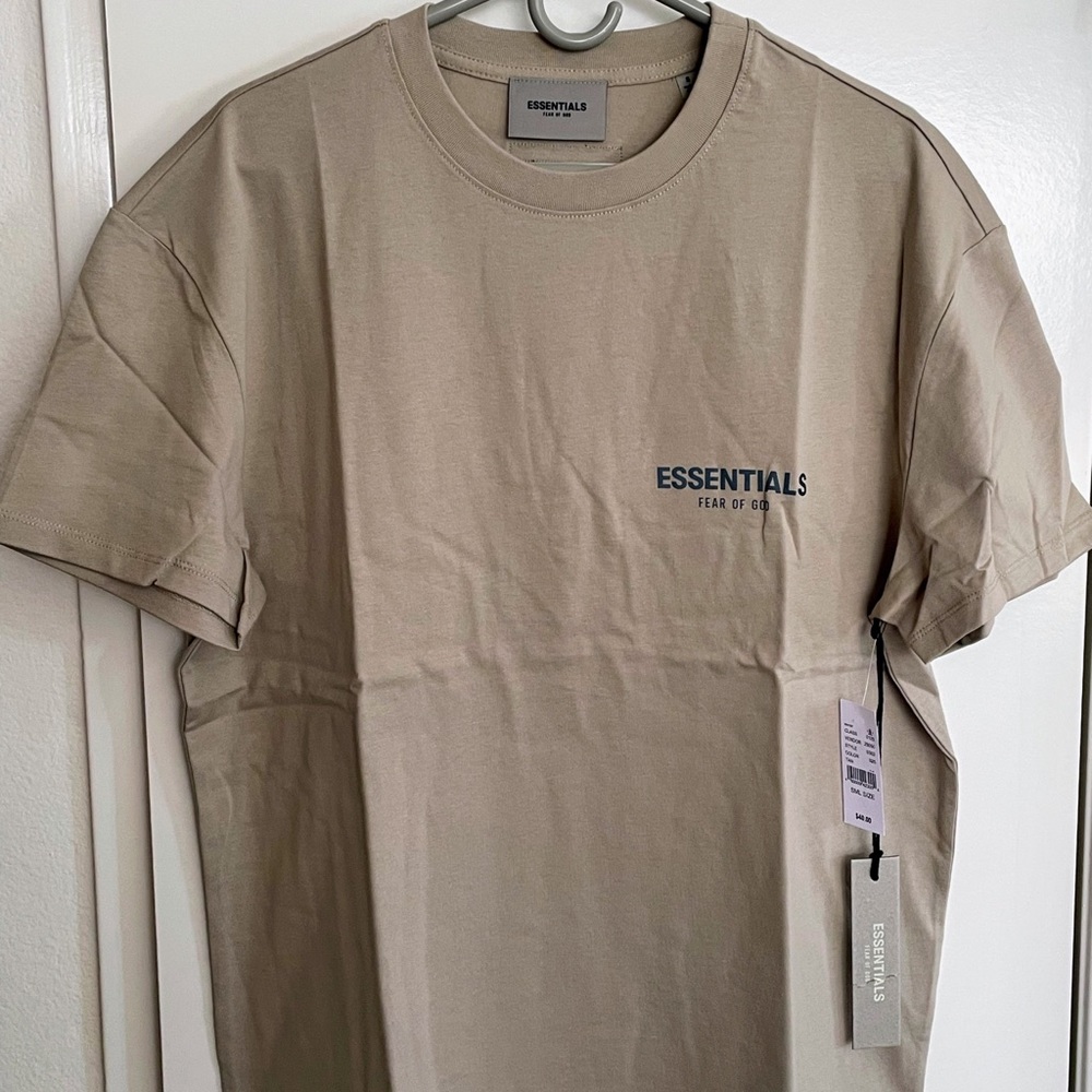Fear of God Essentials Tan T-shirt